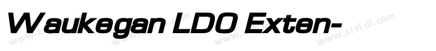 Waukegan LDO Exten字体转换